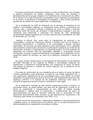 Ciudadania activa. los sujetos indigenas