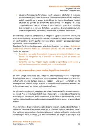 Ciudadanos - Programa Propuestas Empleo