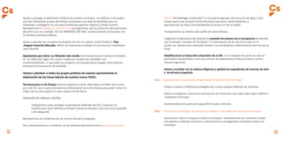 32 33
	 -Vamos a proteger el patrimonio histórico de nuestro municipio. Los edificios e inmuebles 	
	 que han sobrevivido al paso del tiempo constituyen una seña de identidad para sus
	 habitantes y protegerlos es una oportunidad para generar ingresos y atraer turismo.
	 Aprobaremos el catálogo de protecciones para garantizar que la protección del patrimonio 	
	 alicantino sea una realidad. EN LOS PRIMEROS 100 DIAS consensuaremos el borrador con 	
	 los distintos partidos políticos.
	 -Vamos a apostar por recuperar el atractivo de vivir en nuestro centro histórico. Plan
	 integral Ensanche Mercado: definir las inversiones a realizar en una zona tan importante 	
	 para Alicante.
	 -Apostamos por tener un Alicante más verde; incrementaremos el número de árboles 	
	 en las calles que hagan de nuestra ciudad una ciudad mas habitable, nos
	 comprometeremos a que todos los proyectos de reurbanización tengan como premisa 		
	 principal la incorporación de arbolado.
	 -Vamos a plantear a todos los grupos políticos de nuestro ayuntamiento la
	 elaboración de las líneas básicas de nuestro nuevo PGOU.
	 -Terminaremos la Vía Parque. Nuestro objetivo es tener alternativas al tráfico de la costa 		
	 por la N-332, por lo que priorizaremos la finalización de la Vía Parque para poder reducir el 	
	 tráfico de la costa y poner en valor nuestro frente litoral.
	 -CREACIÓN DEL PARQUE CENTRAL
		 -Trabajaremos para conseguir la aprobación definitiva del OI2 y empezar los
		 trámites para tener definido el Parque Central de Alicante. Será una zona sostenible 	
		 y de vanguardia
	 -Resolveremos los problemas de los vecinos del barrio Sangueta.
	 -Nos comprometemos a coordinar con las distintas administraciones y potenciar el paseo 		
litoral. “Archipiélagos conectados” es el proyecto ganador del concurso de ideas y será 		
	 la base para crear ese gran frente litoral que queremos. Desarrollaremos y
	 ejecutaremos las fases correspondientes al acceso sur de la ciudad.
	 -Trasladaremos las antenas del Castillo de Santa Bárbara.
	 -Exigiremos al Ministerio de Fomento la conexión ferroviaria con el aeropuerto de Alicante 	
por la llamada “variante de Torrellano” y la eliminación de las vías de la costa en el
	 acceso sur. Nuestro más profundo rechazo a la consolidación y electrificación del tren por la 	
	 costa.
	-Modificaremos el desarrollo urbanístico de la OI5. Con el objetivo de poner en valor el 		
	 patrimonio arquitectónico como eje central, remodelaremos la Plaza de Toros y Centro
	 Cultural Cigarreras.
	 -Vamos a tramitar con la máxima diligencia y agilidad los expedientes de licencias de obra 	
	 y de primera ocupación.
6.2.	 Apostar por el consumo responsable y eficiente de energía.
	 -Vamos a mejorar la eficiencia energética de nuestro parque edificado de viviendas.
	 -Vamos a establecer criterios de construcción de ‘emisiones cero’ para todo nuevo edificio o 	
	 instalación municipal.
	 -Aumentaremos los punto de carga eléctrica para vehículos.
6.3.	 Preservar y proteger los espacios verdes y naturales de nuestro municipio.
	 -Actuaremos sobre los espacios verdes municipales. Fomentaremos los cinturones verdes 	
	 con plantas y arbolado autóctono y estudiaremos y protegeremos la biodiversidad en el 		
	 municipio.
 