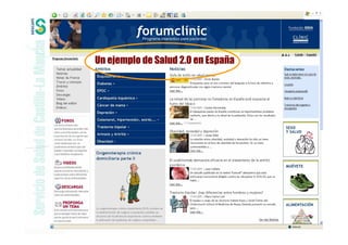 Un ejemplo de Salud 2.0 en España
 