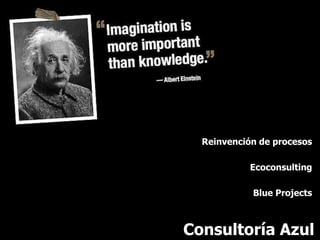 Reinvención de procesos

            Ecoconsulting

            Blue Projects



Consultoría Azul
 