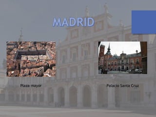 Plaza mayor Palacio Santa Cruz
 