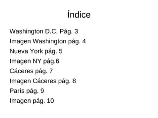 Índice Washington D.C. Pág. 3 
