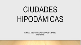 CIUDADES
HIPODÁMICAS
DANIELAALEJANDRA CASTELLANOS SANCHEZ
6120181005
 