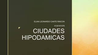 z
CIUDADES
HIPODAMICAS
ELIAN LEONARDO CANTE RINCON
6120181076
 