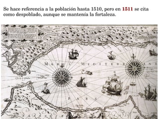 Willem Barents, Jodocus Hondius. Publicado en Ámsterdam, 1595. Biblioteca Nacional de España
Se hace referencia a la población hasta 1510, pero en 1511 se cita 
como despoblado, aunque se mantenía la fortaleza.
 