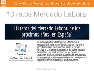 Cómo Buscar Trabajo con Redes Sociales (y sin ellas)
10 retos Mercado Laboral
#CiudadRodrigoEmpleo 6
 