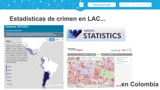 Estadísticas de crimen en LAC...
Crimen en LAC Brechas de información1
...en Colombia
 