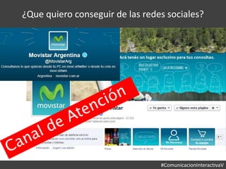 #ComunicacionInteractivaV
¿Que quiero conseguir de las redes sociales?
 