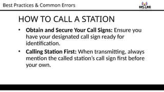SPARE Civic Basic Radio 101 presentation | PPTX