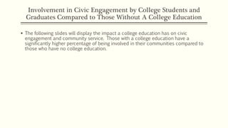 Presentation on the Role of Civic Engagement and Service Learning in ...