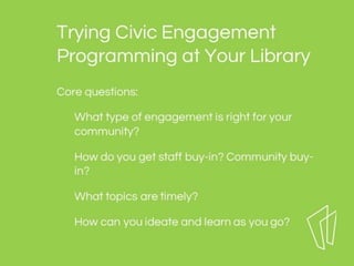 Civic Engagement through Library Programming
