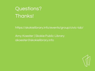 Civic Engagement through Library Programming