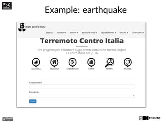 Example: earthquake
 