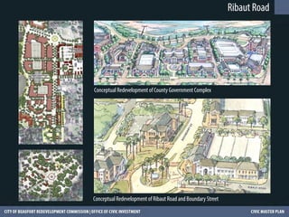 Ribaut Road




Conceptual Redevelopment of County Government Complex




Conceptual Redevelopment of Ribaut Road and Boundary Street
 