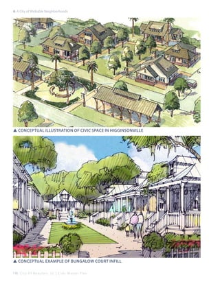 6: A City of Walkable Neighborhoods

SSConceptual illustration of Civic space in Higginsonville

SSConceptual EXAMPLE of BUNGALOW COURT INFILL
116 C i t y O f B e a u f o r t , S C | C i v i c M a s t e r P l a n

 