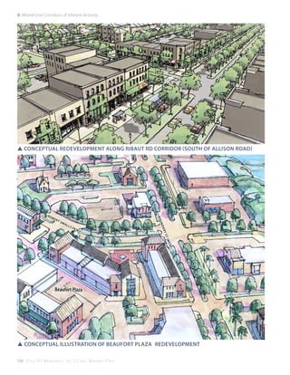 8: Mixed-Use Corridors of Vibrant Activity

SSConceptual redevelopment along ribaut rd corridor (south of Allison road)

BERT S

M

BO

RO

ALLS p

kw

UNDARY

y

ST
(we
st)

Beaufort Plaza

SSConceptual Illustration of Beaufort Plaza	 REDEVELOPMENT
166 C i t y O f B e a u f o r t , S C | C i v i c M a s t e r P l a n

 