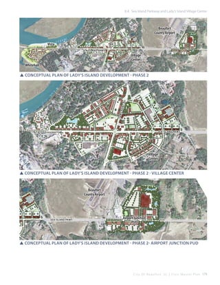 8.4 Sea Island Parkway and Lady’s Island Village Center

cir

air

sam

Vista

po

s po

rt

int

rd

Beaufort
County Airport

sea island pkwy

Village
Center
Whitehall

sam

s po

int

rd

SSConceptual plan of lady’s island development - Phase 2

sea island pkwy

Village
Center
SSConceptual plan of lady’s island development - Phase 2 - village center

ai

rp

or

tc

ir

Beaufort
County Airport

sea island pkwy

Airport Junction
PUD

SSConceptual plan of lady’s island development - Phase 2- Airport junction pud

C i t y O f B e a u f o r t , S C | C i v i c M a s t e r P l a n 179

 