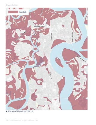 A: Appendix:Maps

		
		Poor Soils

Boundary Street

sm

pa

Carteret STreet

t

s

ay

Ribaut Road

Ro

r
be

l
al

w
rk

se

R ib au
d
t R oa

SSSoil Conditions Sector 1-3

272 C i t y O f B e a u f o r t , S C | C i v i c M a s t e r P l a n

a

isl

an

d

pa
r

kw

ay

 