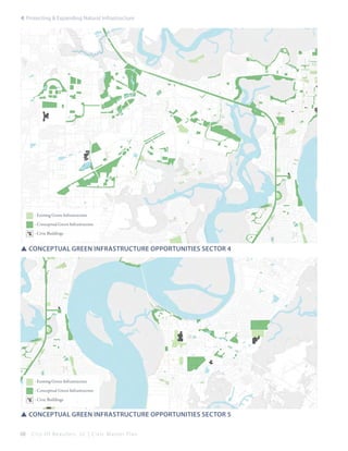 4: Protecting & Expanding Natural Infrastructure

- Existing Green Infrastructure
- Conceptual Green Infrastructure
- Civic Buildings

SSConceptual green infrastructure opportunities sector 4

- Existing Green Infrastructure
- Conceptual Green Infrastructure
- Civic Buildings

SSConceptual green infrastructure opportunities sector 5
68

City Of Beaufor t, SC | Civic Master Plan

 