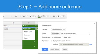 Step 2 – Add some columns
 