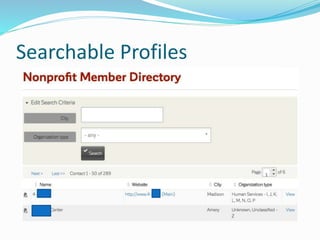 Searchable Profiles
 
