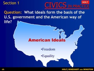Civics  ch.1 we the people