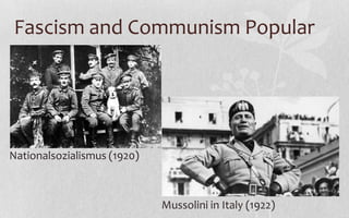 Mussolini in Italy (1922)Nationalsozialismus (1920)Fascism and Communism Popular