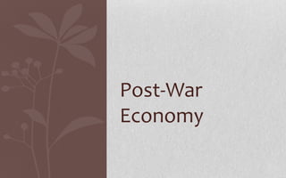 Post-War Economy