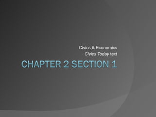 Civics & Economics Civics Today  text 