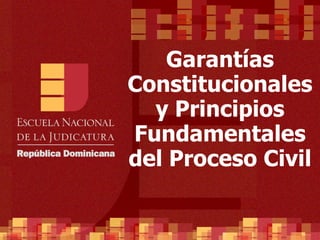 Garan tías Constitucionales y Principios Fundamentales del Proceso Civil 