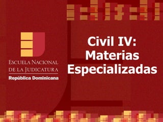 Civil IV: Materias Especializadas 