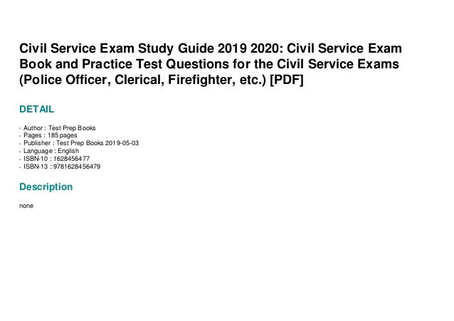 Civil Service Exam Study Guide 2019 2020: Civil Service Exam Book