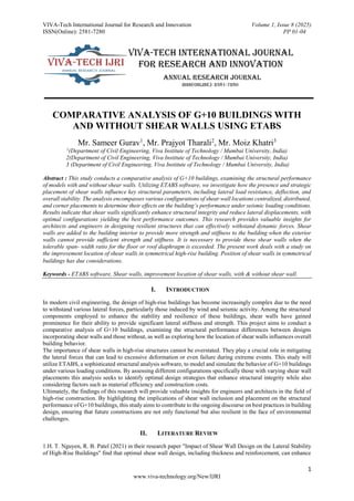 COMPARATIVE ANALYSIS OF G+10 BUILDINGS WITH AND WITHOUT SHEAR WALLS ...