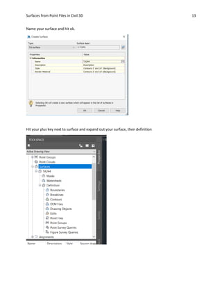 Civil 3d surface import | PDF
