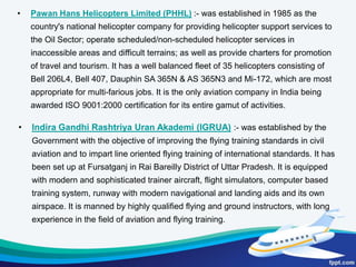 Ministry Of Civil AviationMinistry of Civil Aviation is responsible for formulation and implementation of national policies and programmes in the civil aviation sector. The Ministry also oversees the development and regulation of civil aviation in the country. Functions relating to Railway Safety, including enquiries into serious railway accidents are also performed by this Ministry. Ministry of Civil Aviation has following separate organizations for monitoring and regulating the civil aviation sector:- i) Directorate General of Civil Aviation; and ii) Bureau of Civil Aviation Security