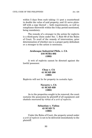 Civil Code of the Philippines Volume II (Property) | PDF