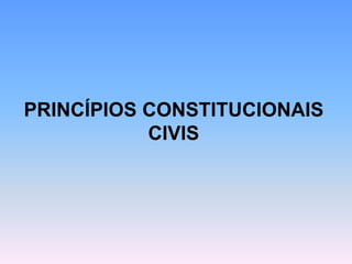 PRINCÍPIOS CONSTITUCIONAIS
CIVIS
 
