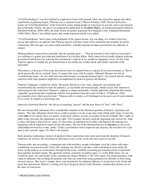 Civil Disobedience Essay Examples - Free Argumentative, Persuasive, Critical and Research Paper essay on civil disobedience