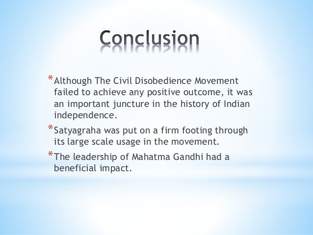 Write an essay on the civil disobedience movement