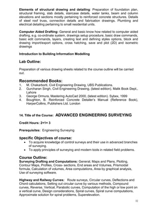 Civil Engineering Specification Structure Example Civil engineering 2011-12 | PDF