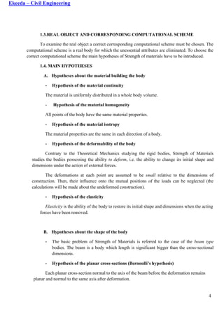 Civil engineering - strength of materials | PDF