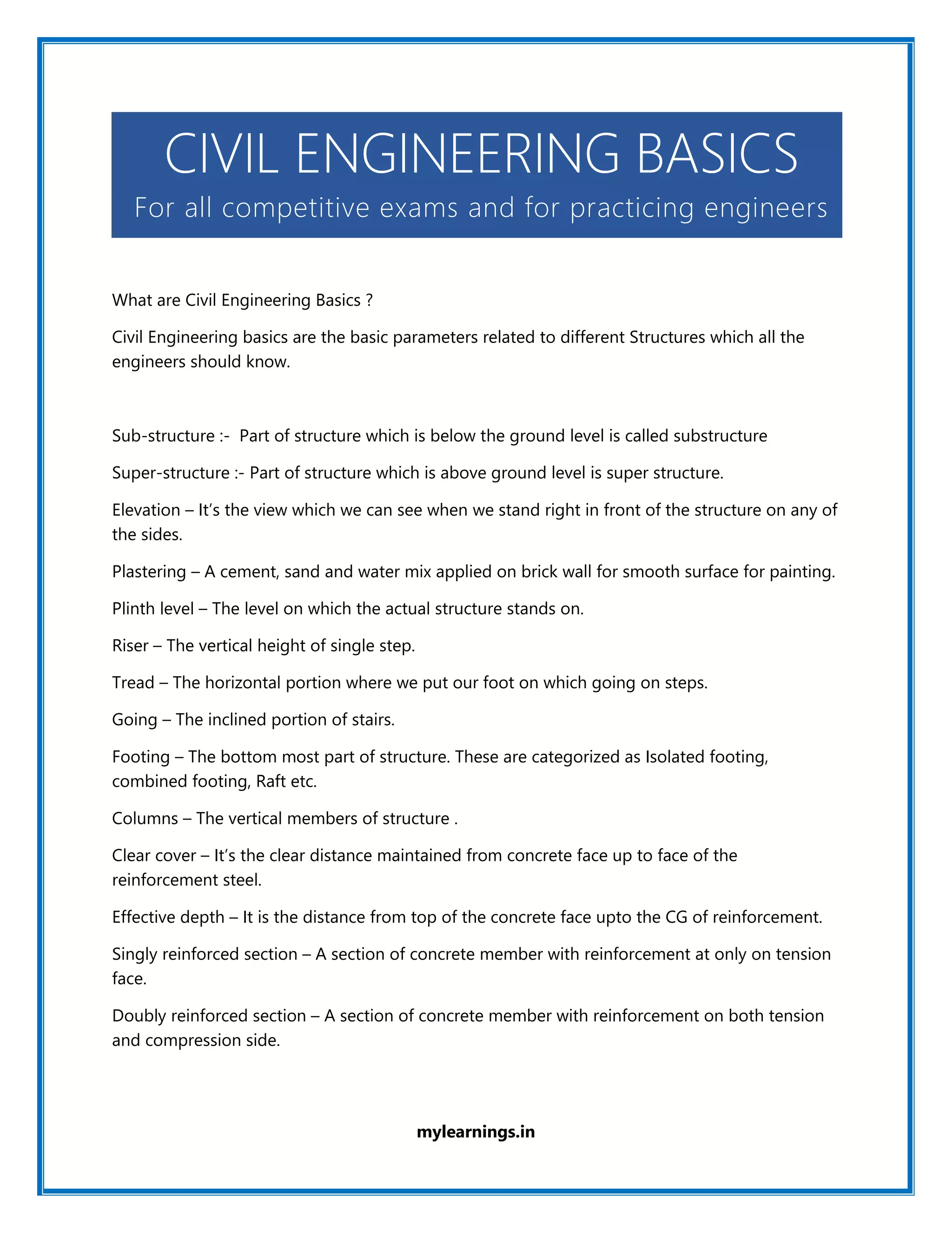 Civil engineering basics | PDF
