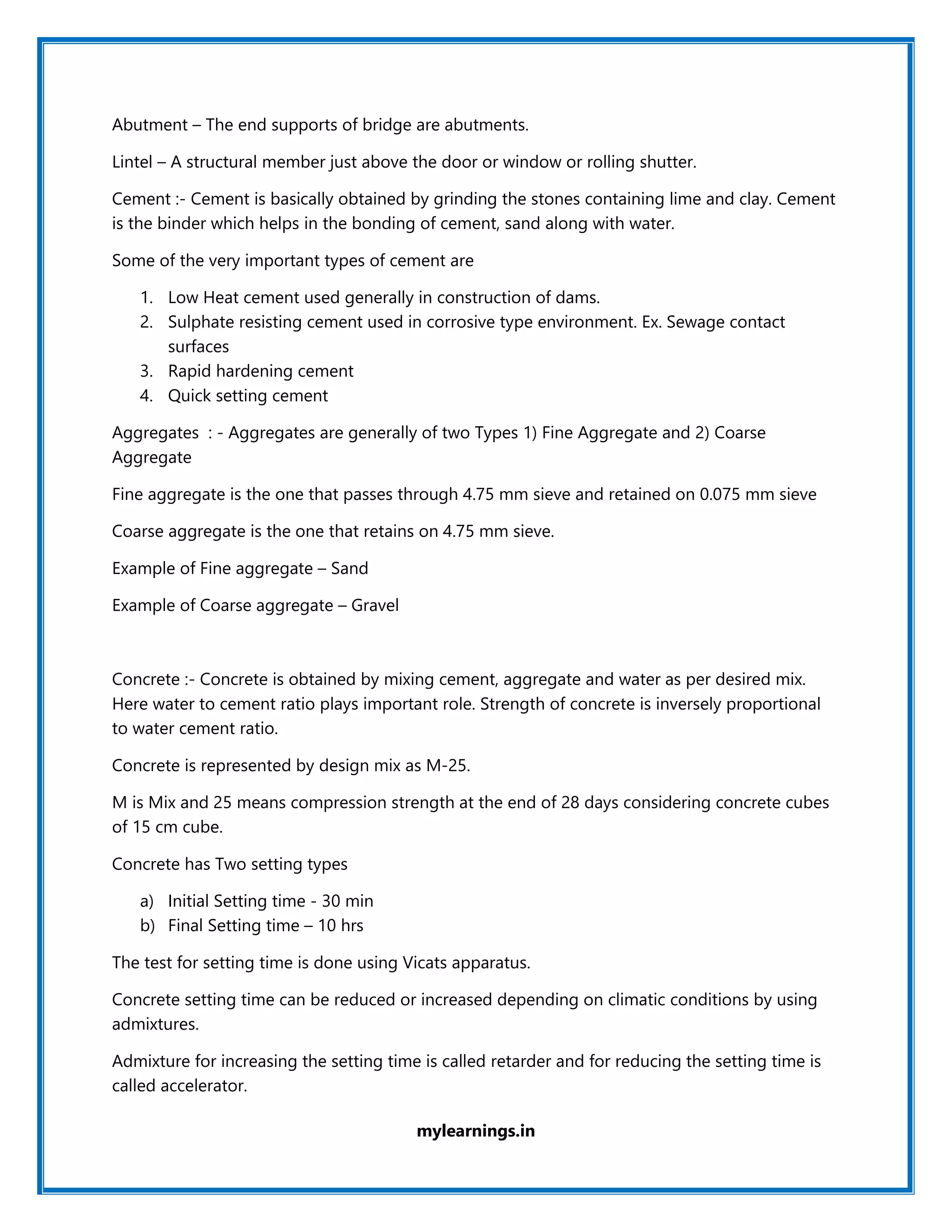 Civil Engineering Basics Pdf