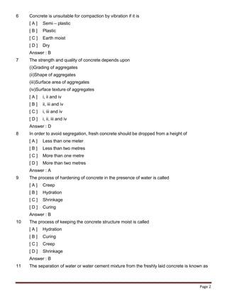 Civil Engineering Competitive Questions | PDF