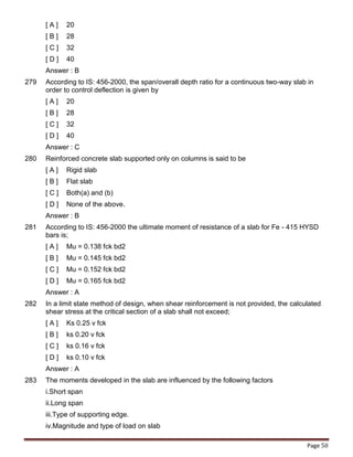 Civil Engineering Competitive Questions | PDF
