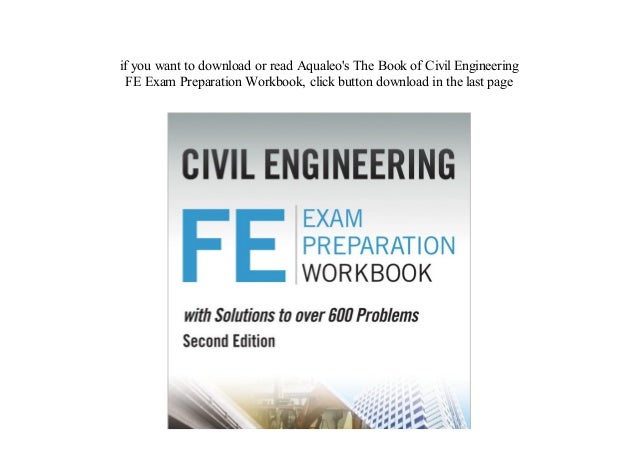 Pdf Civil Engineering Fe Exam Preparation Workbook By Mo Iqbal Onli