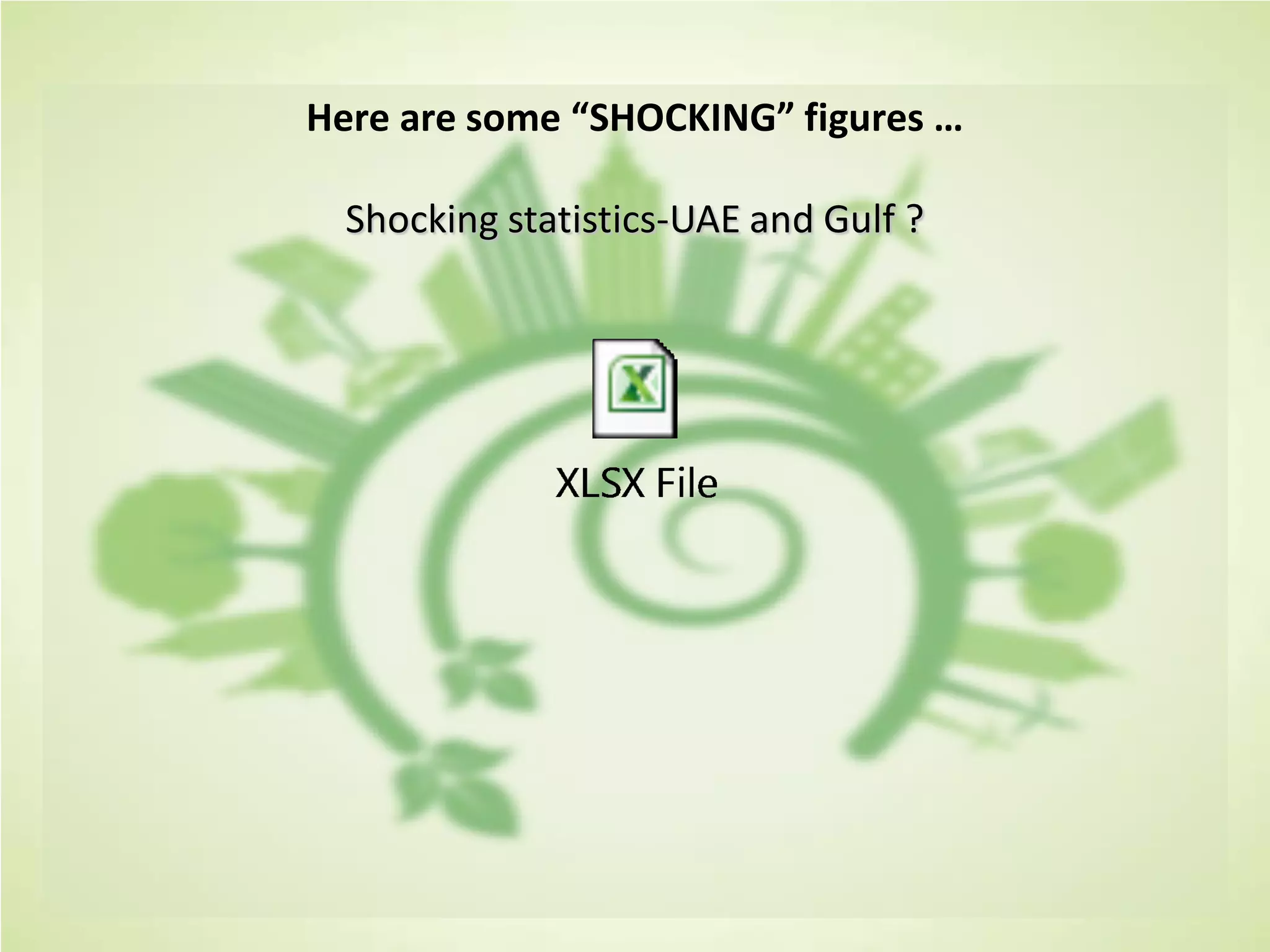 Here are some “SHOCKING” figures …
Shocking statistics-UAE and Gulf ?
 
