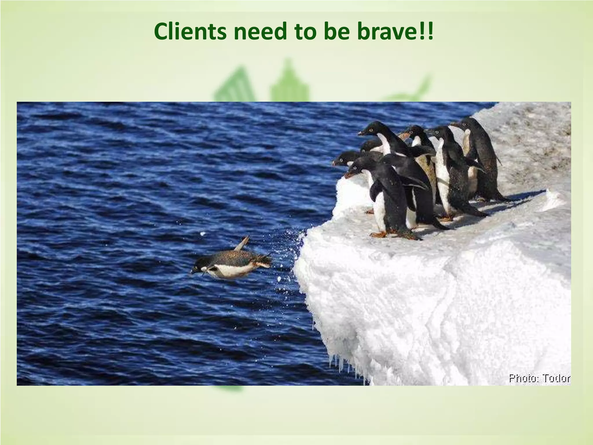 Cost of Green Revisited Davis Langdon-
July 2007
Clients need to be brave!!
 
