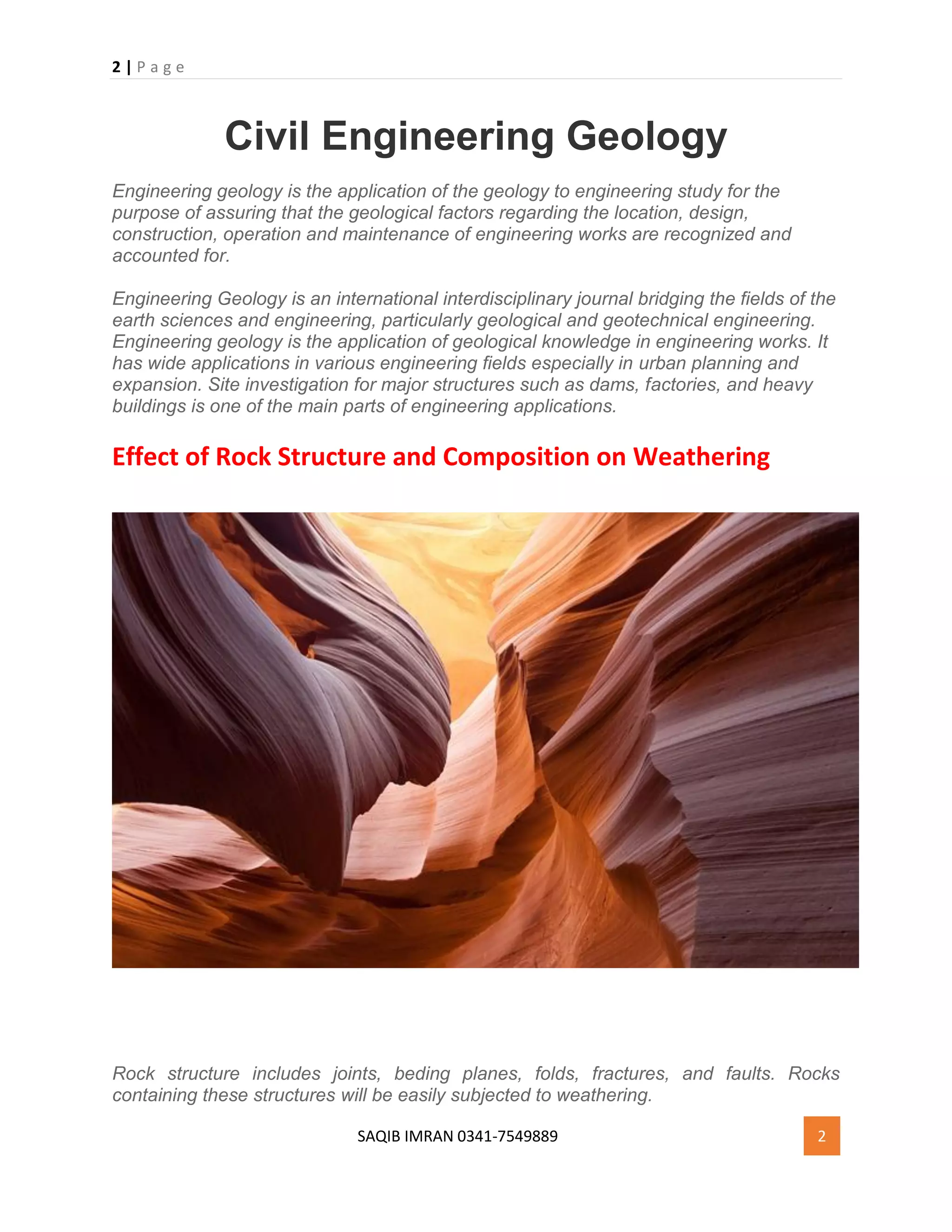 Civil engineering geology pdf | PDF